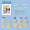 Zhuangzhou Butterfly PET sticker pack with 15 vintage blue and orange butterfly designs - Window Butterfly