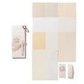 Set per diario Linden Apricot con carte goffrate a farfalla e nastro di pizzo - Albicocca Crema