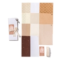 Set di 20 carte per collage vintage Caramel Moon con goffratura floreale e pizzo - Marrone Caramello