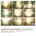 Forest Fairy Tale vintage scrapbooking paper set with 32 sheets of woodland oil paintings - Forest Journey