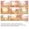 32-sheet Forest Fairytale series vintage craft paper pack with warm valley scenery - Valley Encounter