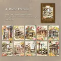 Vintage Schreibpapier Ewiges Rom mit römischer Architektur und floralen Mustern - Ewiges Rom