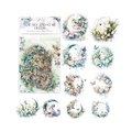 Mondweiße PET-Sticker-Set mit Blumen- und Schmetterlingsmotiven der Marke MO-CARD - Sternenhimmel-Felder