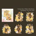 5er-Set Vogelkäfig und Blumen PET-Aufkleber mit 3D-Regenbogen-Effekt für Scrapbooking - Traum Verfolgendes Sonnenlicht