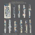 Blauwe retro PET decoratieve stickers set met vlinders en bloemen voor scrapbooking en hobby - Blauw Geheugen
