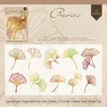 Pegatinas de papel de hoja de ginkgo para diario, papel especial pack de 10 unidades - Hojas de otoño