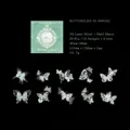 Adesivi farfalla PET sognanti con riflessi di madreperla per decorazione scrapbooking DIY - Sussurri di Farfalla Primaverile