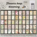 Libretto di 50 adesivi washi floreali con rilegatura a spirale per scrapbooking fai da te - Sussurro di Fiori
