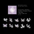 Autocollants papillons PET holographiques effet nacre pour scrapbooking DIY lot de 20 pcs - Danse du Papillon de la Lune de Nuit