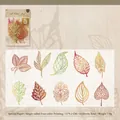 Pegatinas de hojas de otoño en papel calado con 10 diseños de arce y roble para DIY - Otoño Encantador