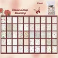 Libretto adesivi floreali vintage in carta washi con 50 fogli e rilegatura a spirale - Fiori abbondanti