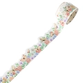 Cinta washi vintage con flores y mariposas en acuarela y bordes ondulados decorativos - Embriaguez de Flores