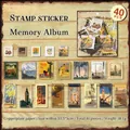 Pegatinas vintage estilo sellos con monumentos del mundo para decoración artesanal - Álbum de Recuerdos