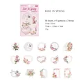 Romantic Bud Series Spring Rose PET stickers set with 30 floral decorative pieces - Spring Rose