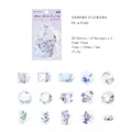 Romantic PET floral stickers in Foggy Flower style for vintage scrapbooking decoration - Flowers in the Mist