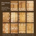 Vintage sepia kantpapier set met 30 stuks voor scrapbooking en DIY knutselen - Bloemdroom Kant