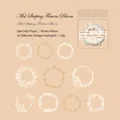 Floral frame craft paper pack with 10 hollow garland designs for DIY projects - Fog Sleep Flowers