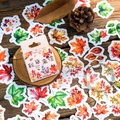 Adesivi vintage con foglie d'acero Lettera d'Autunno per decorazione scrapbooking - Lettera d'Autunno