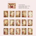 Vintage floral and butterfly collage papers with burnt edges for scrapbooking, 30 sheets - 30 Sheets / Night Rose