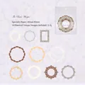 Floral Whisper series vintage hollow paper lace frames for DIY scrapbooking 10pcs set - Bud Whispers