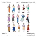 30pcs fashion girl PET stickers set featuring 15 unique illustrated female characters - First Love Moonlight