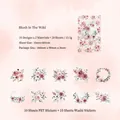 Set di 20 adesivi floreali Blush In The Wild in PET e carta Washi per decorazioni - Blush nella Natura