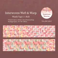 Interwoven Drawing pattern PET washi tape 40mm width for floral journal decoration - Warp and Weft