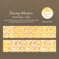 Whisper of Flowing Light series PET floral tape, orange woven pattern, 40mm x 2m roll - Light Whispers