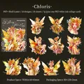 Adesivi fate Cloris PET luce conchiglia set 10 pezzi per scrapbooking e fai da te vintage - Chloris