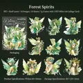 Divine Flower Envoy PET stickers with iridescent shell light finish and forest fairy designs - Forest Elf