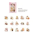 Set di adesivi PET Coffee Pudding con motivi floreali e dolci per decorazioni fai-da-te - Budino al Caffè