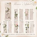 Vintage camellia flower bookmarks set with elegant white and pink floral illustrations - Camellia Fragrance