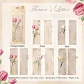 Lote de 15 marcadores de cartulina con ilustraciones de tulipanes de estilo vintage - Mundo de Tulipanes