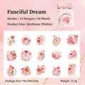 Watercolor floral sticker pack Dream of Flowers with 30 pieces for DIY scrapbooking - Dream of Flowers