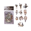 Dark Feather Night PET sticker set with 20 pieces of holographic floral and dreamcatcher patterns - Dark Feather Night