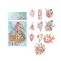 MO-CARD Colorful Fantasy sticker set with PET feathers and dreamy pocket watch motifs - Colorful Fantasy