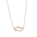 Elegante collar de nube en plata de ley S925, baño de oro rosa y pavé de circonitas - Collar Nube(XL114) / Plata 925