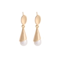 Orecchini a cono gelato in argento S925 con perle naturali bianche su sfondo bianco - Argento 925 / Oro