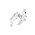 Anello aperto minimalista in argento S925 con trama a lava liquida e finitura lucida - Aperto Regolabile / Color Platino (JZ293)