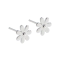 Orecchini a lobo a margherita in argento sterling S925 con design floreale minimalista - Argento 925 / Oro Bianco