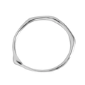 Anello minimalista in argento sterling S925 con design estetico in metallo liquido - US 9 / Stile Sottile Minimalista (JZ327)
