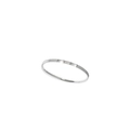 Minimalist S925 sterling silver 1mm textured ring with vertical stripe engraving - US 5 / Silver
