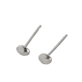 Orecchini minimalisti in argento sterling S925 a forma di fagiolo ovale lucido - Piccolo-Argento Puro (ES213)