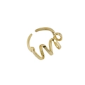 Minimalist S925 sterling silver ring featuring a golden twisted wave open design - Adjustable Open / Gold