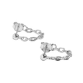 Pendientes de cadena de plata de ley S925 con un diseño geométrico y estilo minimalista - Plata 925 / Color Platino (ES254)