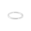 Minimalist S925 sterling silver ring in polished silver finish for women - US 13 / White Gold