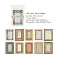 Set de 10 tarjetas vintage Ventana Floral con marcos de encaje para scrapbooking DIY - Ventana de la ciudad brumosa