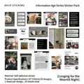 Pack de 20 pegatinas estilo era de la información con diseños de interfaz de PC - Pensamientos de Luna