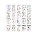 Romantische Daily INS stickerset met 20 unieke personages en bloemmotieven DIY - Triviale Schoonheid