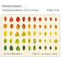 Leaf Seasons 100pcs PET sticker pack with 50 unique watercolor botanical designs - Pack of 100 / Summer Leaves